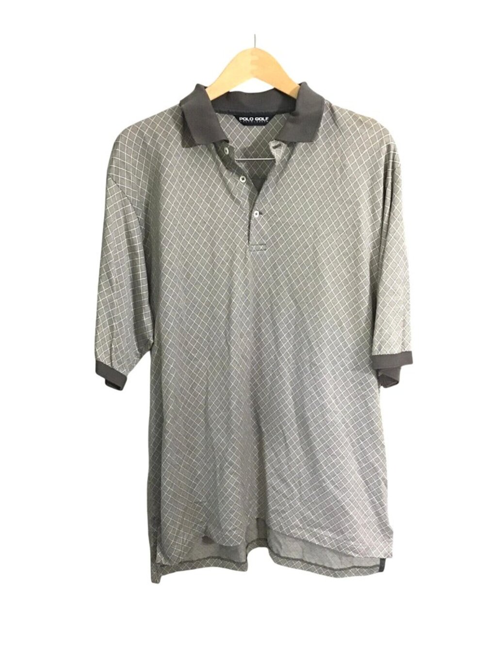 POLO GOLF BY RALPH LAUREN MENS GREY SHORT SLEEVE COTTON POLO SHIRT SIZE X-LARGE